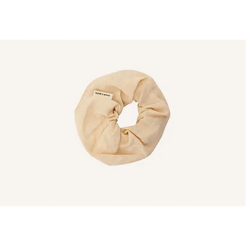 Monk & Anna ľanová scrunchie gumička- linen milk